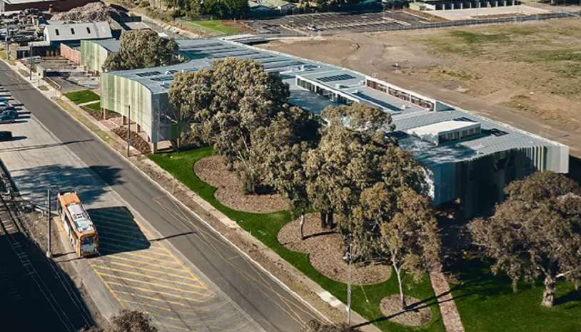 Aerial view of the Northern Memorial Park Depot